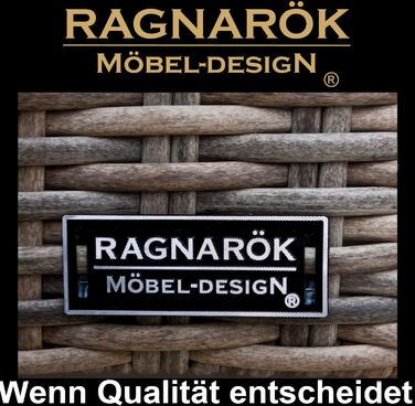 Дизайн меблів Ragnark PolyRattan lounge - Німецький виробник - 8 років ГАРАНТІЯ - Садові меблі, група сидінь, стіл, алюміній, нержавіюча сталь, також двостороннє регульоване крісло, ротанг, натуральна оббивка, сірий