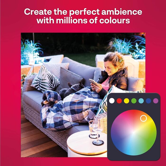 Зовнішня світлодіодна стрічка 4 м, світлодіодна стрічка 4 м, працює з Philips Hue*, Alexa, Hey Google (потрібен міст), зовнішнє світло IP67, RGB Flex Light