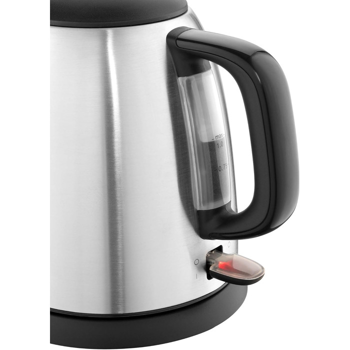 Чайник Russell Hobbs 1,0 л Adventure з нержавіючої сталі (2400 Вт, функція приготування під тиском, знімний фільтр з лаймом, зовнішній індикатор рівня води, маленький туристичний чайник) Чайник для чаю 24991-70 маленький, 1,0 л Нержавіюча сталь полірована