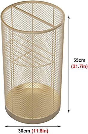 Підставка для домашньої парасольки DRMEE Круглий кошик для парасольки, металева сітчаста підставка для парасольки для передпокою домашнього офісу, портативна підставка для парасольки Підставка для парасольки Кутова підставка для парасольки (колір золото, 