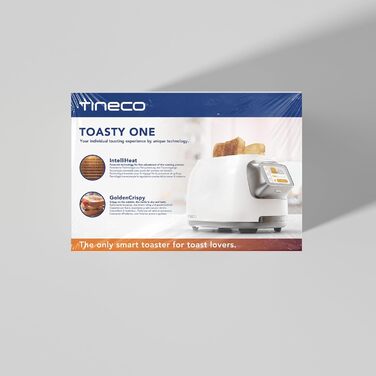 Розумний тостер Tineco TOASTY ONE, сенсорний екран, індивідуальне підсмажування на 2 скибочки, автоматичне підняття та опускання, кінцевий дизайн з нержавіючої сталі. 4 різних режими