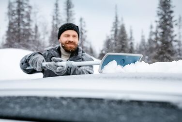 Телескопічна лопата для снігу зі скребком для льоду Kungs для автомобіля 67-103см