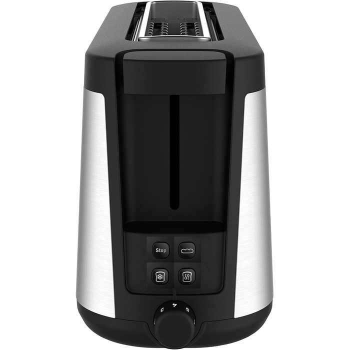 Тостер Tefal Element з довгим слотом TL4308 7 рівнів засмаги 1000 Вт Вбудована рулонна насадка Елегантний дизайн Чорний/ Одинарний з нержавіючої сталі