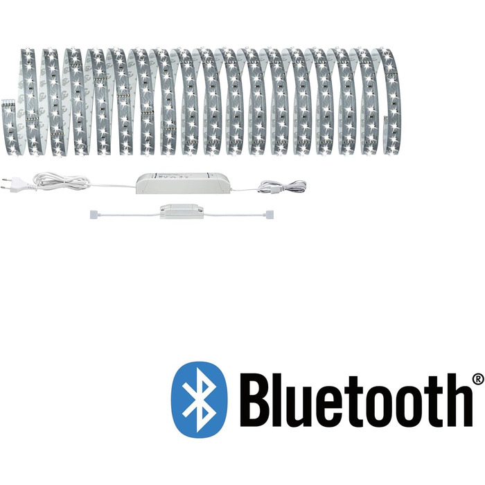 Світлодіодна стрічка MaxLED 500 Розумний дім Bluetooth Tunable White в т.ч. 47 Вт з можливістю затемнення сріблястий пластиковий світлодіодний ремінець 3000 K (сріблястий, 10 м, 6500 К), 70565