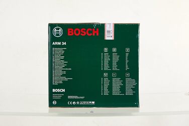 Електрична газонокосарка Bosch ARM 34 (травозбірник, картонна коробка, висота зрізу 20-70 мм, ширина зрізу 34 см, 11 кг, 1300 Вт) Газонокосарка ARM34