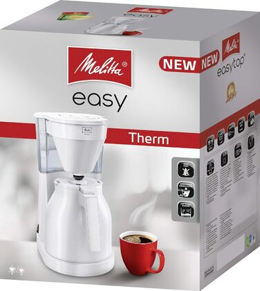 Кавоварка Melitta 1023-05 Easy Therm Filter, пластик, 1 літр, білий Білий Therm Jug Single