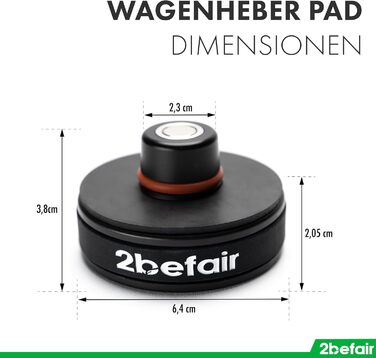 Гумова накладка Точка кріплення Точка підйому Адаптер точки підйому Сумісний з Tesla Model 3 / Model Y Зроблено в Німеччині, 2befair Jack Pad Jack Pad