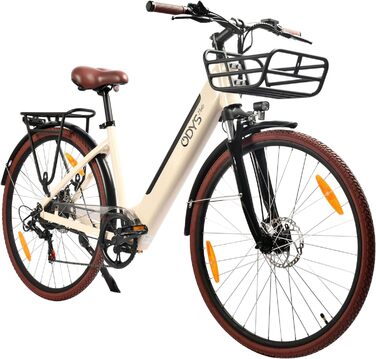 Електричні велосипеди ZIMONDA Ebike Чоловіки жінки з датчиком крутного моменту 27.5-дюймові з двигуном потужністю 250 Вт та професійною 6-ступінчастою коробкою передач до 100 км коричневого кольору CityMountain E Bikes