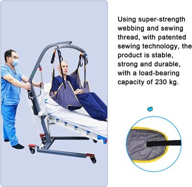 Слінг для туалету, Слінг для пацієнта, Багаторазовий слінг для пацієнта для всього тіла, Душовий ремінь з розділеними ногами, Медичний ремінь для перенесення для людей похилого віку, Баріатричні люди з обмеженими можливостями, Carry Green L