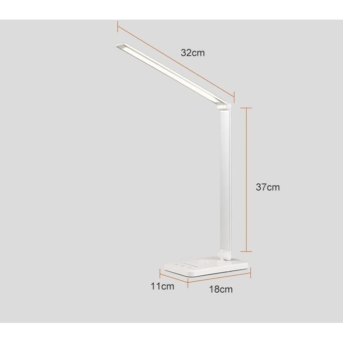 Настільна лампа Lacmisc Настільна лампа з регулюванням яскравості 5 кольорів і 10 рівнів яскравості Настільна лампа Світлодіодне сенсорне керування Рівні яскравості Настільне світло та USB-порт 01 -Сріблястий - 6 Вт