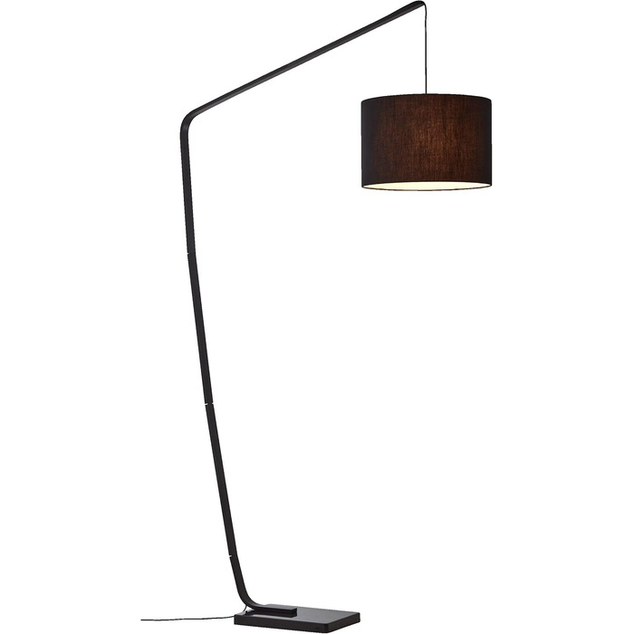 Торшер Lightbox Arc Lamp Design Великий з подовжувачем і текстильним абажуром, Ø 40 см, цоколь E27 для макс. 40 Вт - Метал/Текстиль в чорному кольорі Arc Lamp 2.1m Чорний