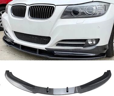 Спойлер переднього бампера, сумісний з BMW E90 E91 LCI 320i 330i 2009 2010 2011 2012, спойлер губи підборіддя переднього бампера для автомобіля, зовнішній вигляд з B-вуглецевого волокна Звичайний вигляд B-Carbon Fiber