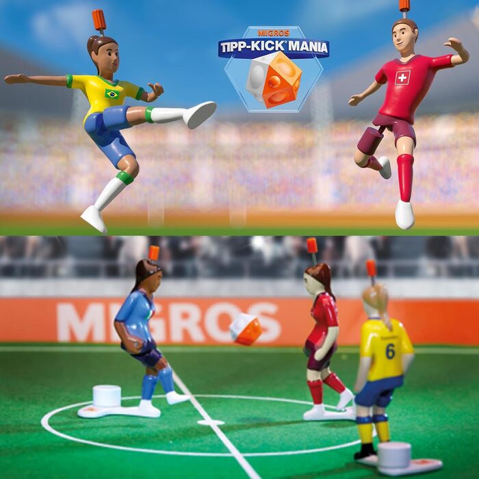 Настільний футбол Tipp-Kick Mania Migros Edition вкл. 2 столи для настільного футболу та воротаря настільний футбол настільний футбол настільний футбол, 24