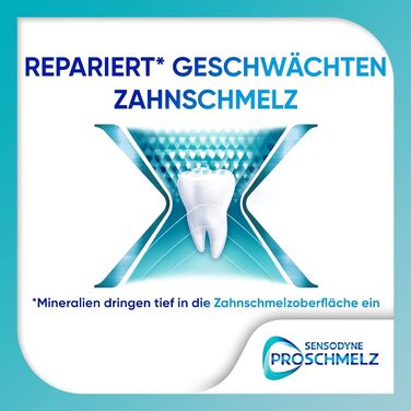 Відбілююча зубна паста Sensodyne ProEnamel Repair, 3 шт. 75 мл, щоденна зубна паста з фтором, доведено, відновлює емаль, ослаблену кислотами, і видаляє знебарвлення