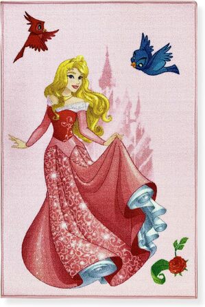 Килимок нековзний Disney Princess Aurora the Sleeping Beauty 80 x 120 см 6387 80x120cm Рожевий