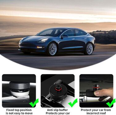 Гумова накладка для Tesla Model 3 / Model S / Model X, точки підйому Jack Pad Tool Шасі, захищає домкрат від пошкодження акумулятора Tesla за допомогою сумок для зберігання, 4 шт., Jack