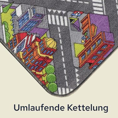 Ідеї в Текстильний дитячий килимок для гри, різні мотиви Шар проти бруду Автомобільний ігровий килимок, автомобільний килимок для хлопчиків і дівчаток Дорожній килим (95см х 200см) (160 х 200 см, Велике місто)