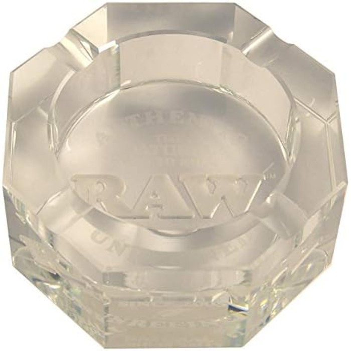 Попільничка RAW Crystal Glass, попільничка (1,5 кг) з безсвинцевого кришталевого скла, ретро вигляд 2 попільнички