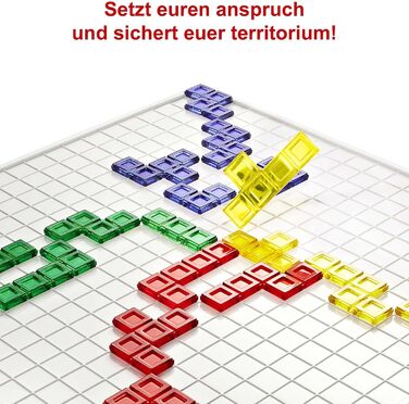 Гра Mattel Games Blokus, настільна гра для сім'ї, стратегічна гра, для 2-4 гравців, кімнатна гра, від 7 років, стандартна упаковка BJV44 одинарна