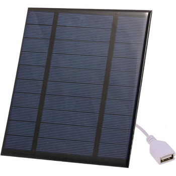 Портативний сонячний зарядний пристрій Decdeal Solar Module 2,5 Вт / 5 В / 3,7 В з USB-портом Компактний зарядний пристрій від сонячної панелі для кемпінгу та походів (150 x 130 x 3 мм)