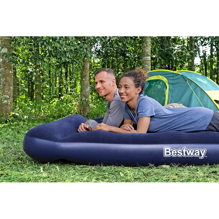 Надувне ліжко Bestway Blue Horizon Step з внутрішнім ножним насосом Double XL/Lo 203 x 152 x 28 см