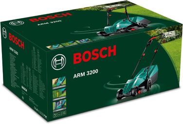 Газонокосарка Bosch ARM 3200 (1200 Вт, ширина зрізу 32 см, з додатковим лезом у комплекті, в коробці) - газонокосарка Storeo Edition 32 см із запасним лезом