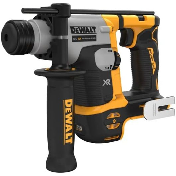 Акумуляторний перфоратор Dewalt 18В SDS-plus DCH172NT (16 мм, безщітковий двигун, електропневматичний ударний механізм, з вбудованим світлодіодним підсвічуванням, вкл. додаткову рукоятку, коробку Tstak, поставляється без акумулятора та зарядного пристрою)