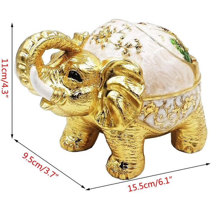 Унікальна, вітрозахисна попільничка з кришкою, металева попільничка зі слоном для приміщень і вулиці, вінтажна попільничка для дому, офісу, тераси, шикарний подарунок, золото