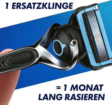 Леза для бритви Gillette ProShield Chill, 4 змінні леза для вологих бритв Men з 5-кратним лезом, Зроблено в Німеччині Новинка