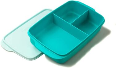 Ланчбокс Tupperware to Go 1 л світло-бірюзовий з роздільником Clever Break School