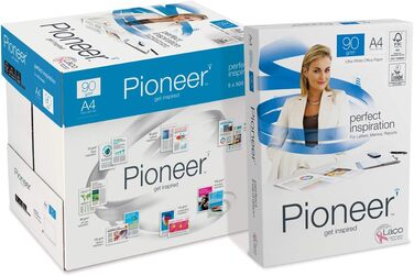 Офісний папір Pioneer - Копіювальний папір білий, 90 г/м, A4, FSC mix 70 - Коробка 5 упаковок по 500 аркушів