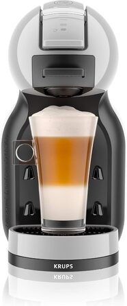 Кавоварка Krups Nescaf Dolce Gusto Mini Me KP123BK та інші напої, автоматична, 0,8 л, сіра/чорна