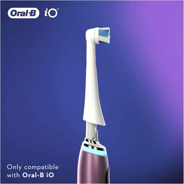 Електрична зубна щітка Oral-B iO Series 4, матова чорна/досить біла та щітки для чищення iO Ultimate, Ultimate Tooth Cleaning з технологією iO, для зубних щіток Oral-B, 4 шт. и