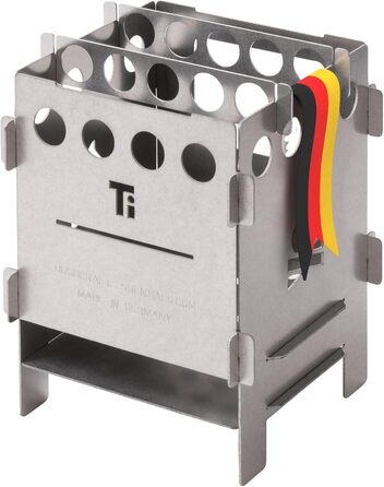 Плита на відкритому повітрі Плита для туристів Кемпінг Дрова Газ Спирт Плагін Компактна Титан 100 зроблено в Німеччині
