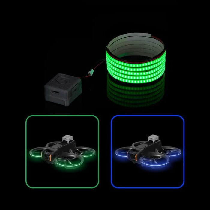 Світлова стрічка Avata 2 Drone Light Strip Світлова смуга для дрона DJI Avata 2 Drone Нічний попереджувальний світловий ролик Світлодіодна світлова стрічка (синя)