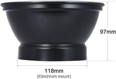 Мм Elinchrom Mount Стандартний рефлекторний розсіювач Абажурний екран з 10 30 50 Стільникова решітка для Elinchrom Mount Studio Strobe Flash Light Портретні та комерційні, 7'/180