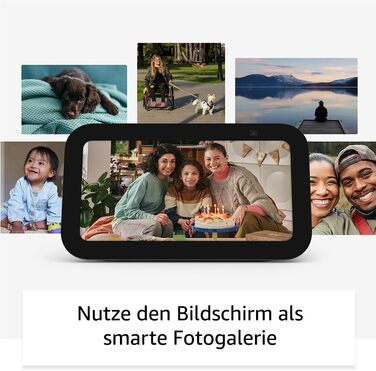 Сертифіковане оновлене Echo Show 5 (3-е покоління) Компактний розумний сенсорний екран із Alexa для керування розумним будинком тощо антрацит