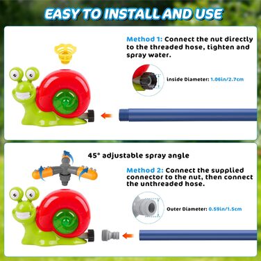 В 1 дитяча іграшка-розбризкувач води, іграшка-розбризкувач з 2 розбризкувальними головками, бейсбол з розпилювачем на 360 для хлопчиків і дівчаток, літні розваги на вечірках на задньому дворі, 2