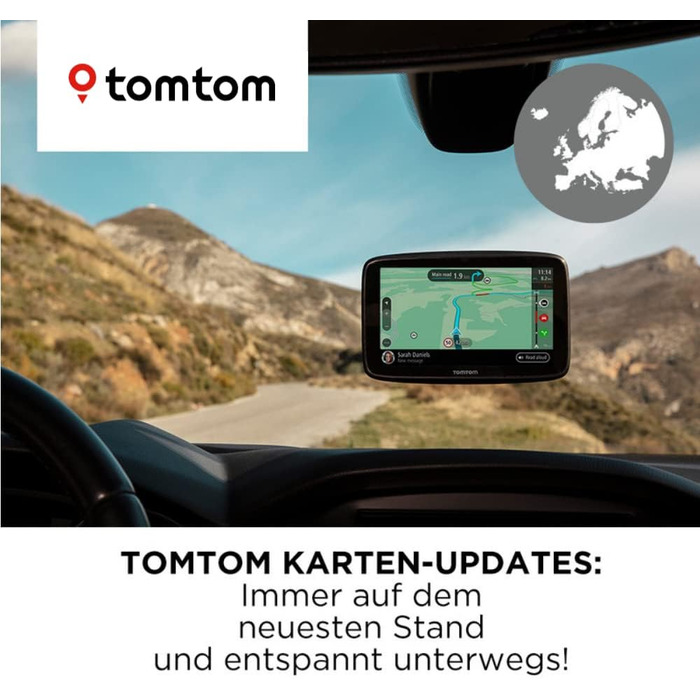 Навігаційний пристрій Tomtom GO Classic (уникнення пробок завдяки Tomtom Traffic, оновлення Європа, оновлення через Wi-Fi) (6 дюймів, комплект з кріпленням для вентиляційного отвору)