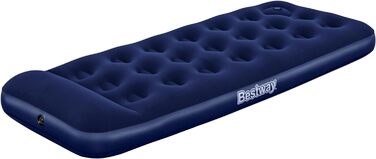 Надувне ліжко Bestway Blue Horizon Step з внутрішнім ножним насосом Single XL/Lo 185 x 76 x 28 см, синій