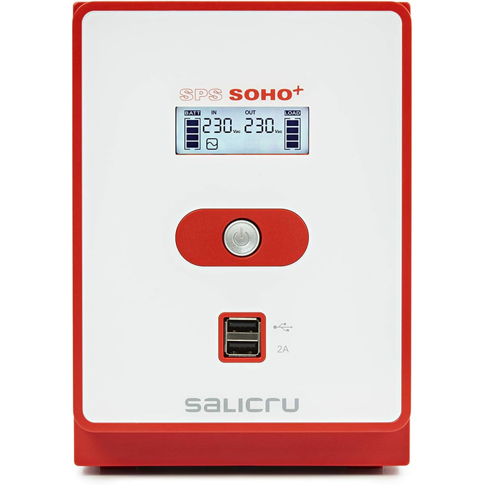 ДБЖ SALICRU SPS 1200 SOHO (лінійний інтерактивний ДБЖ 500 ВА - 2200 ВА з подвійним зарядним пристроєм USB) (2200 ВА)