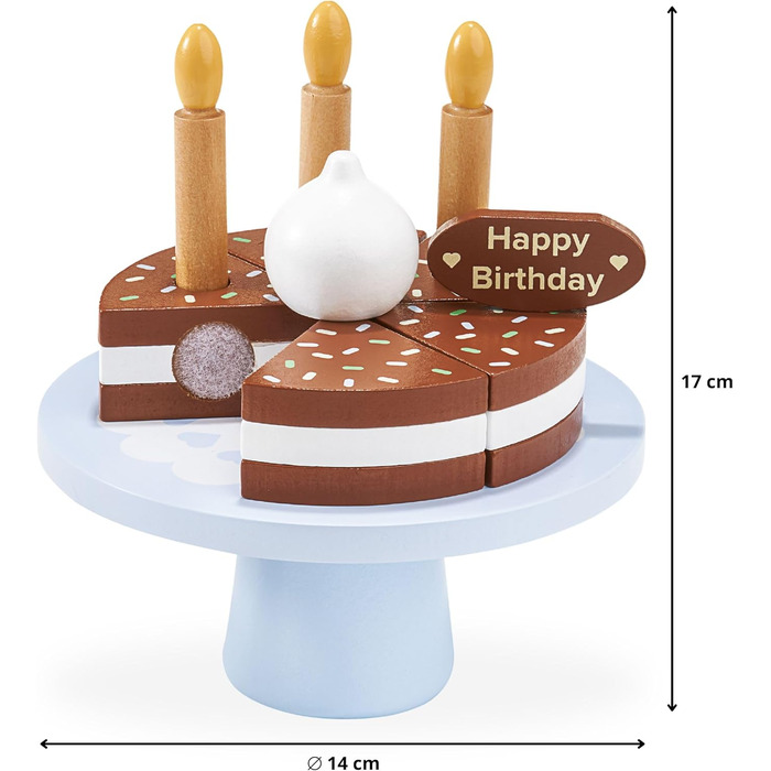 Дерев'яний торт на день народження дитяча іграшка для дітей 3, готувати грати, грати іграшка рок, іграшка для дітей з аксесуарами день народження торт дерев'яні діти