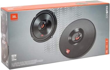 Набір 2-смугової автомобільної акустики JBL Club 622 від Harman Kardon - 180 Watt Pro коробки автомобільної акустики 16 - 17 см, чорний