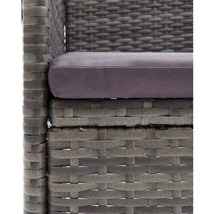 Садові обідні стільці 4 шт. Poly Rattan Grey