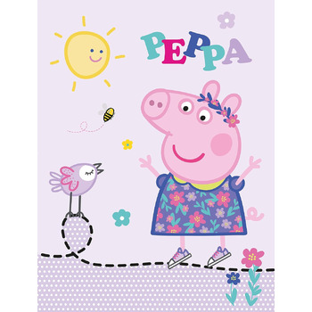 Килимок для дитячої кімнати Peppa Wutz Pig Happy Pink 100 см х 133 см нековзний шумопоглинаючий дитячий килимок ігровий килимок ігровий килимок килимок для дівчаток Джордж дідусь кролик мама тато пельмень Сьюзі цукерка