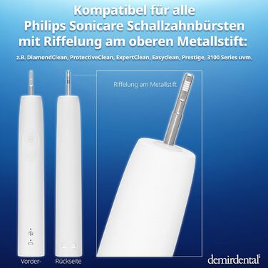 Жорсткі насадки demirdental для змінних щіток Philips Sonicare Optimal White HX6068 HX6064 Xtra Clean Hard, максимальне очищення ромбовидними нитками, Чорний, HX6068XB, 8 шт.