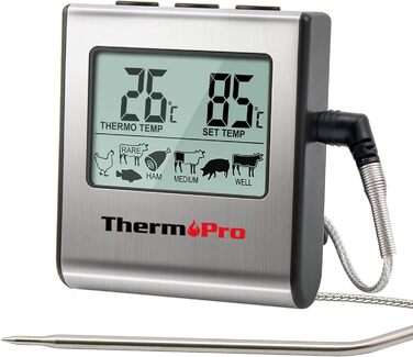 Кухонний цифровий термометр ThermoPro TP16 (сірий)