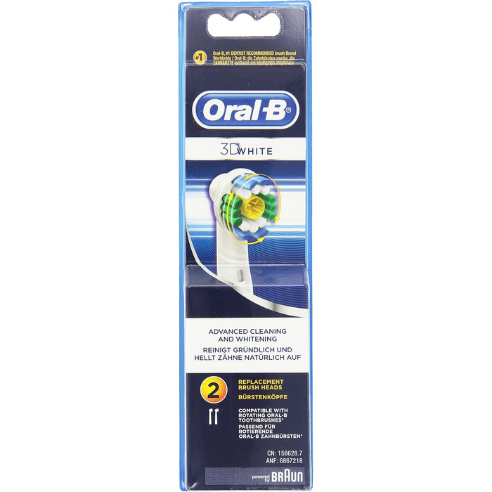 Пензлі Braun Oral-B 3D білі, 2 шт. и