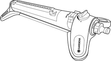 Осцилюючий спринклер Gardena AquaZoom compact Спринклер для зрошення корисних площ від 9-216 м, дальність 3-18 м, діапазон дощування 3-12 м, вбудований внутрішній фільтр (18708-20) (9 м - макс. 250 м)