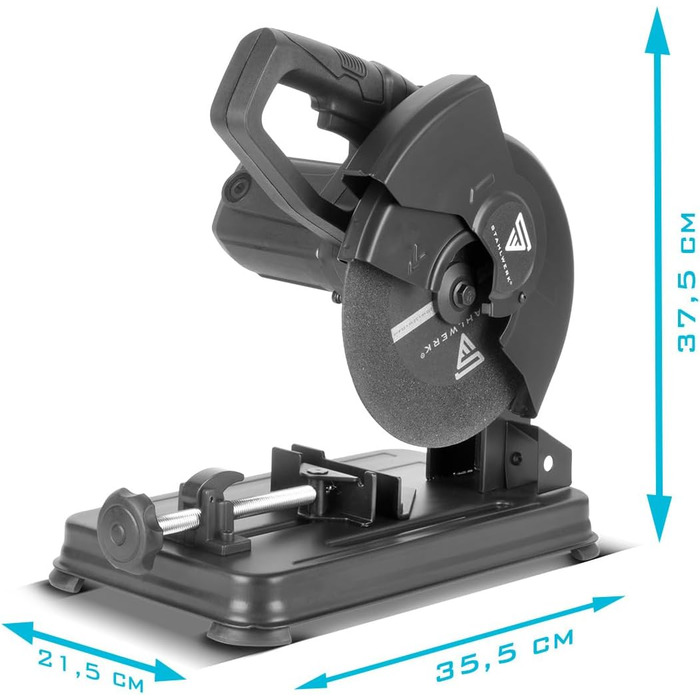 Пила торцювальна по металу STAHLWERK MT-205 ST потужністю 1200 Вт і 5 000 об/хв для професійного різання сталі, кольорових металів, заліза та чавунних профілів